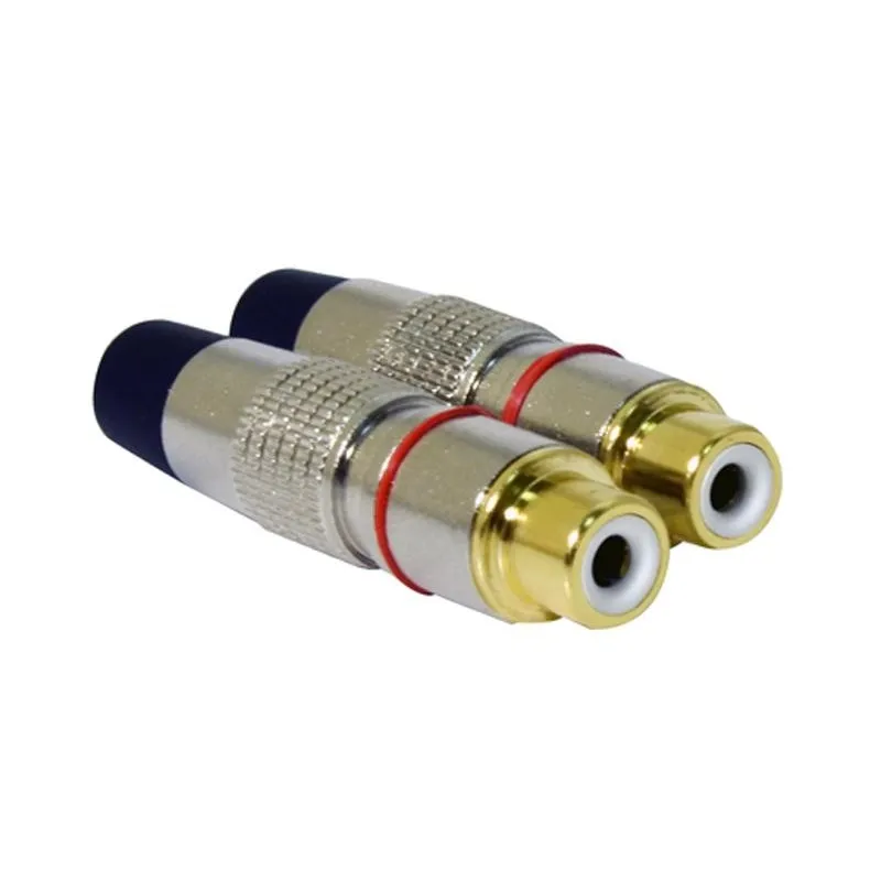 CONECTOR RCA AEREO HEMBRA SET 2 u QP-AUDIO