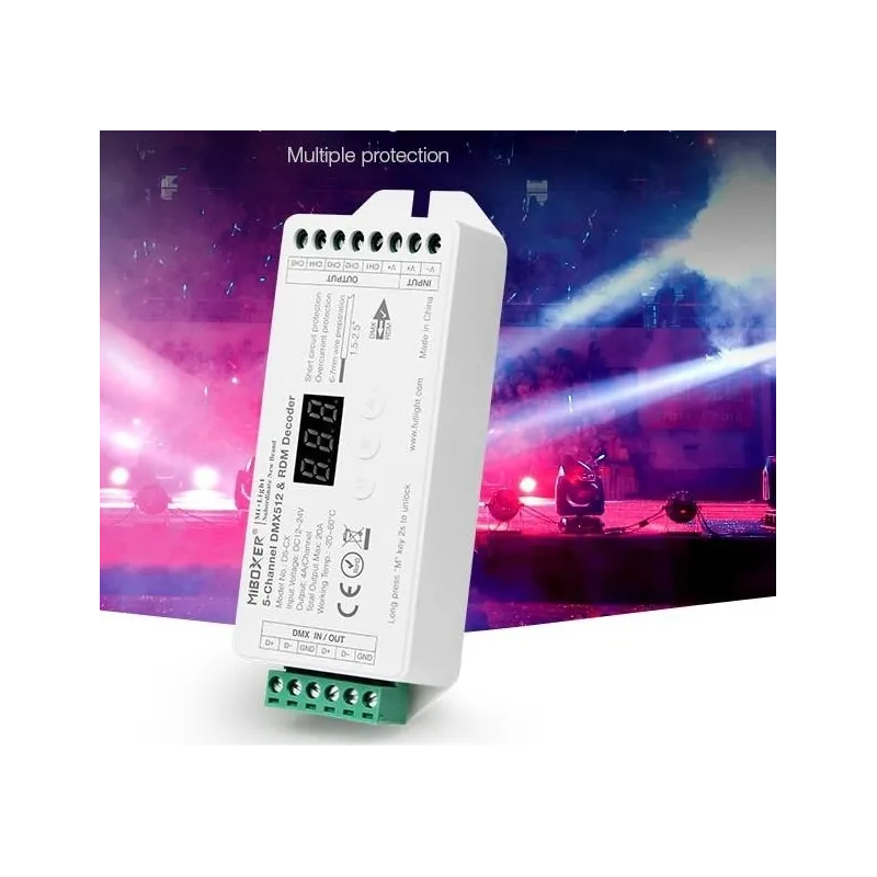 MIBOXER D5-CX DECODIFICADOR DMX-512 Y RDM 5C