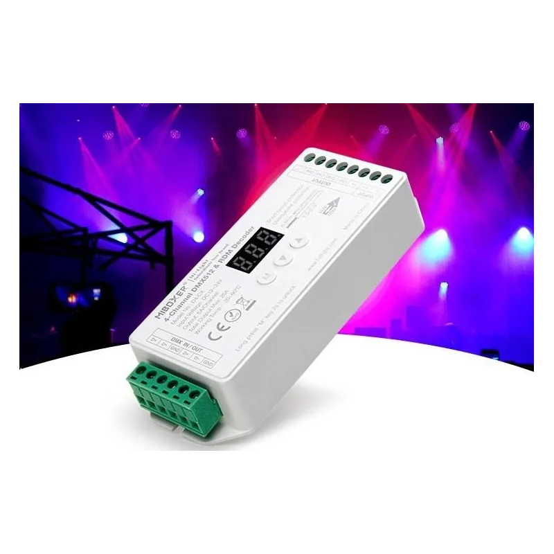 MIBOXER D5-CX DECODER DMX512 - RDM 4 CANALES