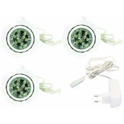 SET 3 AROS BLANCOS 9 LED,S VERDE 51935165