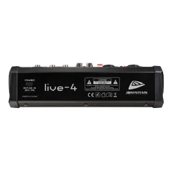 LIVE-4 MEZCLADOR COMPACTO PA 4 IN / 3 CH JB SYSTEMS