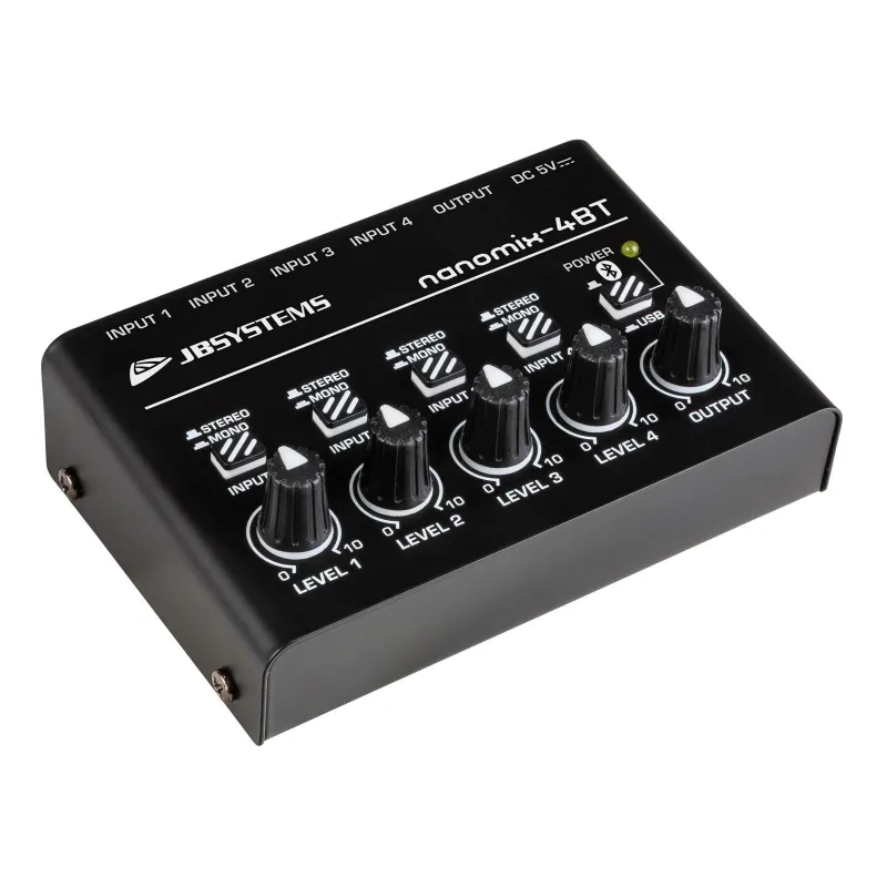 JBSYSTEMS - NANOMIX-4BT MINI MEZCLADOR 4 IN / BLUETOOTH JB SYSTEMS