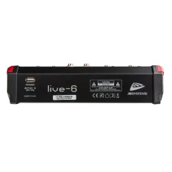JBSYSTEMS - LIVE-6 MEZCLADOR COMPACTO PA 6 IN / 4 CH JBSYSTEMS