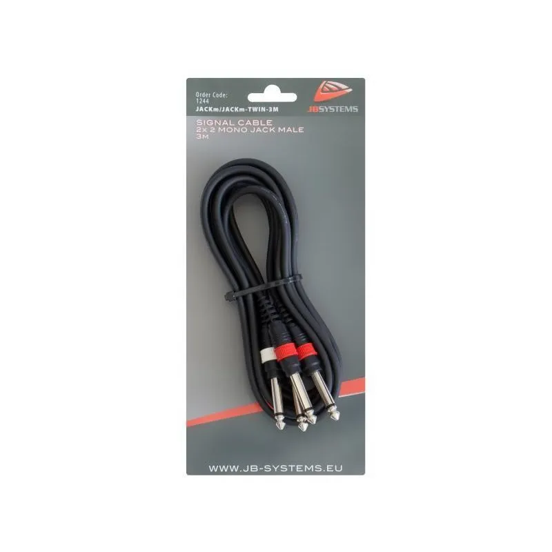 JBSYSTEMS - CABLE 2x JACK 6.3mm MACHO - 2x JACK 6.3mm MACHO 3m JBSYSTEMS
