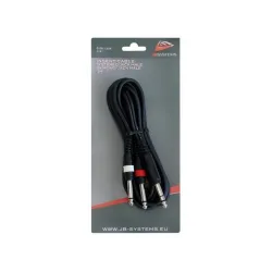 JBSYSTEMS - CABLE JACK 6.3mm ESTÉREO - 2x JACK 6.3mm MACHO MONO 3m JBSYSTEMS