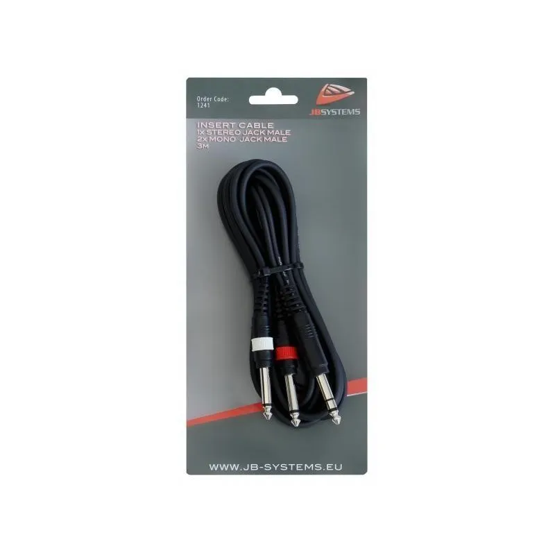 CONEX. JACK ESTEREO A 2 JACK MACHO MONO 3 M