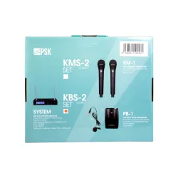 PSK AUDIO - KBS-2 SISTEMA DOBLE INALÁMBRICO VHF MICRÓFONO LAVALIER / PETACA PSK