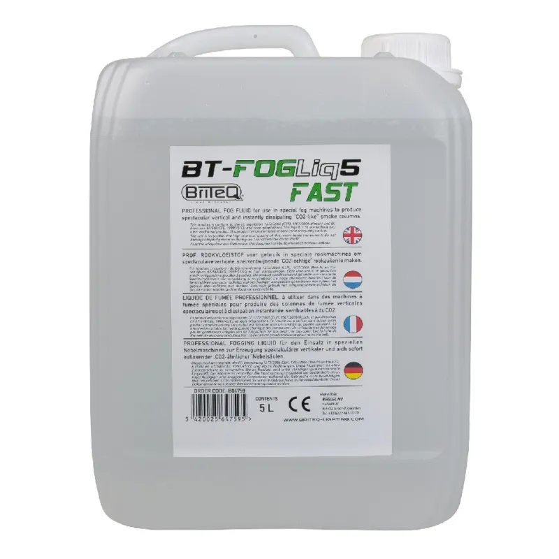 BRITEQ - BT-FOGLIQ5 FAST 5L LÍQUIDO HUMO CO2 BRITEQ