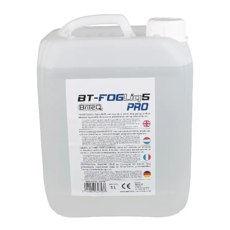 BRITEQ - BT-FOGLIQ5 PRO GARRAFA LÍQUIDO HUMO 5L PRO BRITEQ