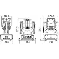 BRITEQ - BT-TRACKER CABEZA MÓVIL BEAM BRITEQ