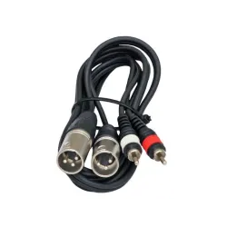JBSYSTEMS - CABLE 2 RCA MACHO A 2 XLR MACHO 1,5m JBSYSTEMS