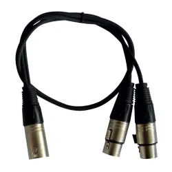 HILEC - CABLE 1 XLR MACHO A 2 XLR HEMBRA 0.60m HILEC