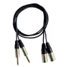 HILEC - CABLE 2 JACK 6.3 MONO A 2 XLR MACHO 3m HILEC