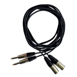 HILEC - CABLE 2 JACK ST 6.3 A 2 XLR MACHO 1.50m HILEC