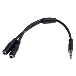 HILEC - CABLE MINI JACK 3.5 MACHO A 2 MINI JACK 3.5 HEMBRA HILEC
