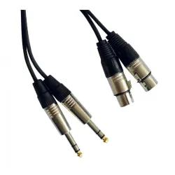 HILEC - CABLE 2 JACK ST 6.3 A 2 XLR HEMBRA 3m HILEC