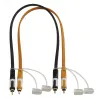 HILEC - CABLE PLANO 2 RCA MACHO A 2 RCA HEMBRA 0.5m HILEC