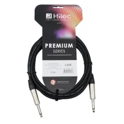 AUDIOPHONY - CABLE 1 JACK 6.3 MONO A 1 JACK 6.3 MONO 3m PREMIUM HILEC