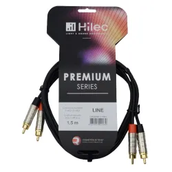 AUDIOPHONY - CABLE 2 RCA MACHO A 2 RCA MACHO 1.5m PREMIUM HILEC