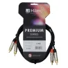 AUDIOPHONY - CABLE 2 RCA MACHO A 2 RCA MACHO 1.5m PREMIUM HILEC