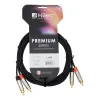 AUDIOPHONY - CABLE 2 RCA MACHO A 2 RCA MACHO 3m PREMIUM HILEC