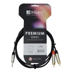 AUDIOPHONY - CABLE 1 MINI JACK 3.5 ST A 2 RCA 1.5m PREMIUM HILEC