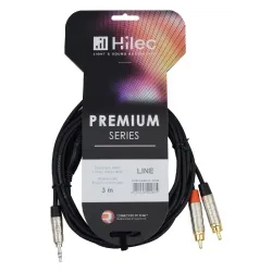AUDIOPHONY - CABLE 1 MINI JACK 3.5 ST A 2 RCA 3m PREMIUM HILEC