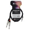 AUDIOPHONY - CABLE 1 MINI JACK 3.5 ST A 2 JACK 6.3  MONO 1.5m PREMIUM HILEC