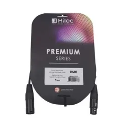 HILEC - CABLE DMX XLR MACHO A XLR HEMBRA 5m PREMIUM 120 Ohm HILEC