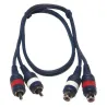 HILEC - CABLE 2 RCA MACHO A 2 RCA HEMBRA 6m HILEC