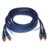 HILEC - CABLE 2 RCA MACHO A 2 RCA MACHO 3m + TIERRA AZUL HILEC