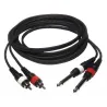 HILEC - CABLE 2 RCA MACHO A 2 JACK 6.3 MONO 3m HILEC