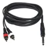 HILEC - CABLE 2 RCA MACHO A 1 JACK 6.3mm ST 3m HILEC