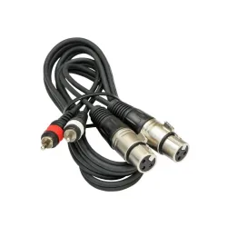 JBSYSTEMS - CABLE 2x RCA MACHO - 2x XLR HEMBRA 1.5m JBSYSTEMS