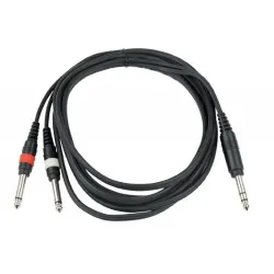 HILEC - CABLE 1 JACK 6.3 ST A 2 JACK 6.3 MONO 3m HILEC