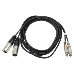 HILEC - CABLE 2 RCA MACHO A 2 XLR MACHO 3m HILEC