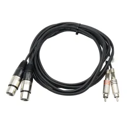 HILEC - CABLE 2 RCA MACHO A 2 XLR HEMBRA 1.5m HILEC