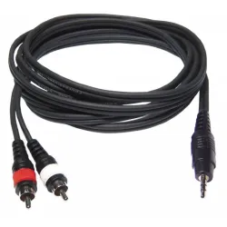 HILEC - CABLE 1 MINI JACK 3.5 ST A 2 RCA MACHO 1.5m HILEC