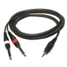 HILEC - CABLE 1 MINI JACK 3.5 ST A 2 JACK 6.3 MONO 1.5m HILEC