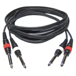 HILEC - CABLE 2 JACK 6.3 MONO A 2 JACK 6.3 MONO 3m HILEC