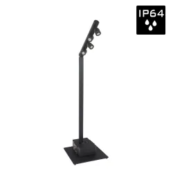 BRITEQ - BTI-AKKUPOLE BLACK POSTE ILUMINACIÓN LED 4x5W IP-64 BATERÍA DMX BRITEQ