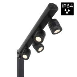 BRITEQ - BTI-AKKUPOLE BLACK POSTE ILUMINACIÓN LED 4x5W IP-64 BATERÍA DMX BRITEQ