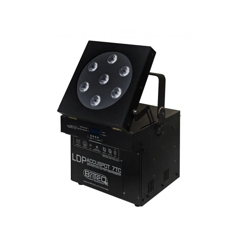 BRITEQ - LDP-ACCUSPOT FOCO BATERÍA 7x3W  RGB BRITEQ (BATERÍA NO INCL.)