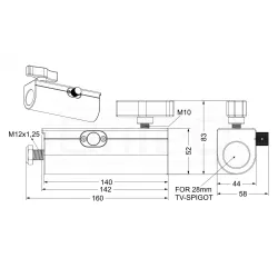BRITEQ - TV-SPIGOT RECEIVER ADAPTADOR SPIGOT 28mm BRITEQ