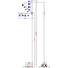 BRITEQ - BTI-AKKUPOLE WHITE POSTE ILUMINACIÓN LED 4x5W IP-64 BATERÍA DMX BRITEQ
