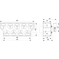 BRITEQ - BT-NONABEAM - BQ1  EFECTO CORTINA  BRITEQ