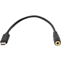 HILEC - CONVERTIDOR DIGITAL- ANALOGICO USB-C A MINI JACK 3,5 HEMBRA 15cm