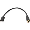 HILEC - CONVERTIDOR DIGITAL- ANALOGICO USB-C A MINI JACK 3,5 HEMBRA 15cm
