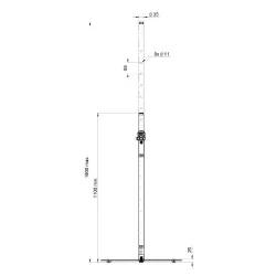 HILEC - TRÍPODE ALTAVOZ BASE REDONDA NEGRO HILEC