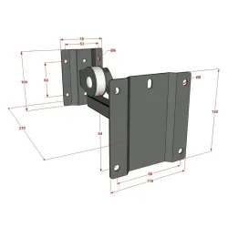 HILEC - SOPORTE ALTAVOCES PARED AJUSTABLE 15 kg